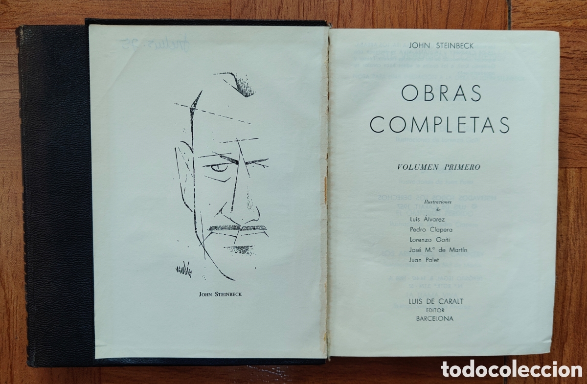 Libros: Obras Completas I y II - Primera Edici&oacute;n - 1957 - John Steinbeck - Foto 6