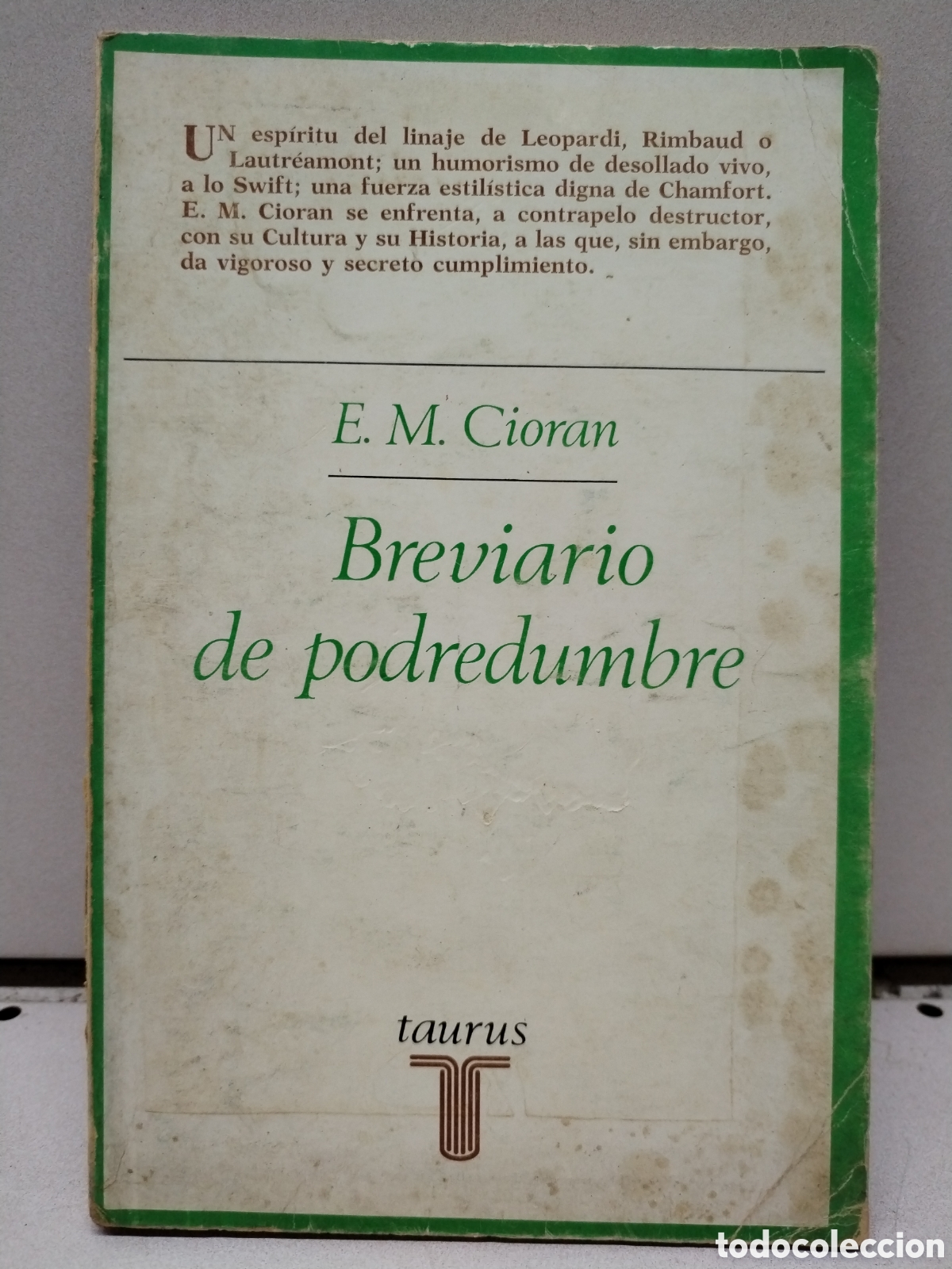 B&uuml;cher: Breviario de podredumbre - Cioran, E. M.