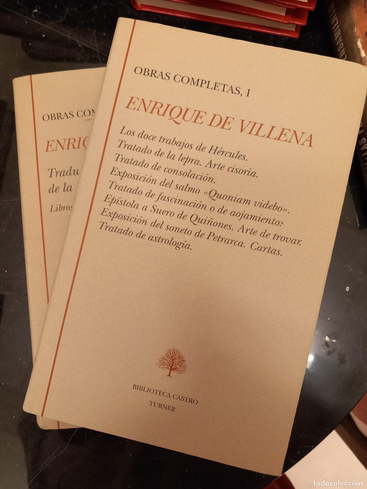 Libros: OBRAS COMPLETAS. TOMOS I y II - VILLENA , ENRIQUE DE