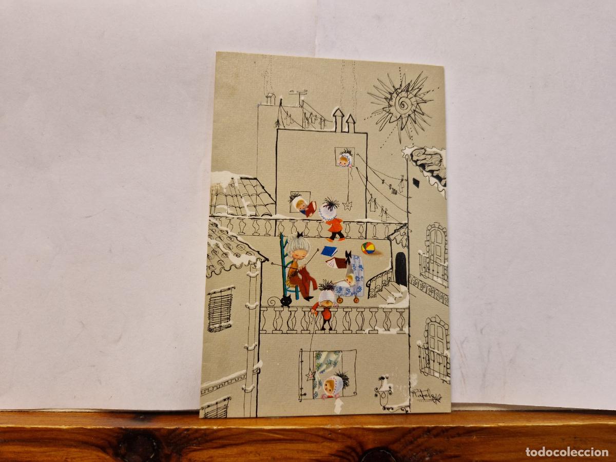 Libros: BONITA POSTAL CIRCULADA. DIPTICO. FELIZ NAVIDAD Y PROSPERO A&Ntilde;O NUEVO. 1964