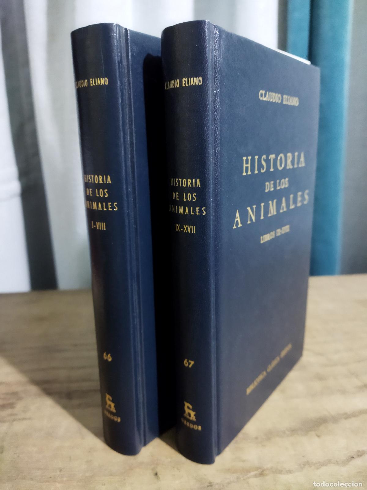Libros: HISTORIA DE LOS ANIMALES (2 tomos) - ELIANO , CLAUDIO - Foto 1
