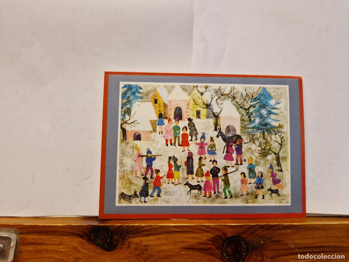 Libros: BONITA POSTAL CIRCULADA. DIPTICO. FELIZ NAVIDAD Y PROSPERO A&Ntilde;O NUEVO. JOAN BOU GATELL 1972