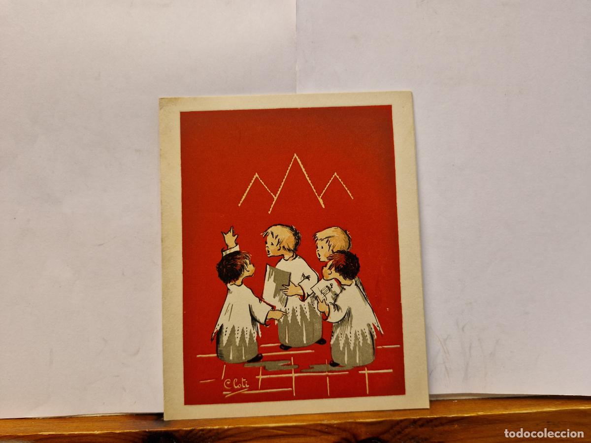 Libros: BONITA POSTAL CIRCULADA. DIPTICO. FELIZ NAVIDAD Y PROSPERO A&Ntilde;O NUEVO. DECEMBRE 1957
