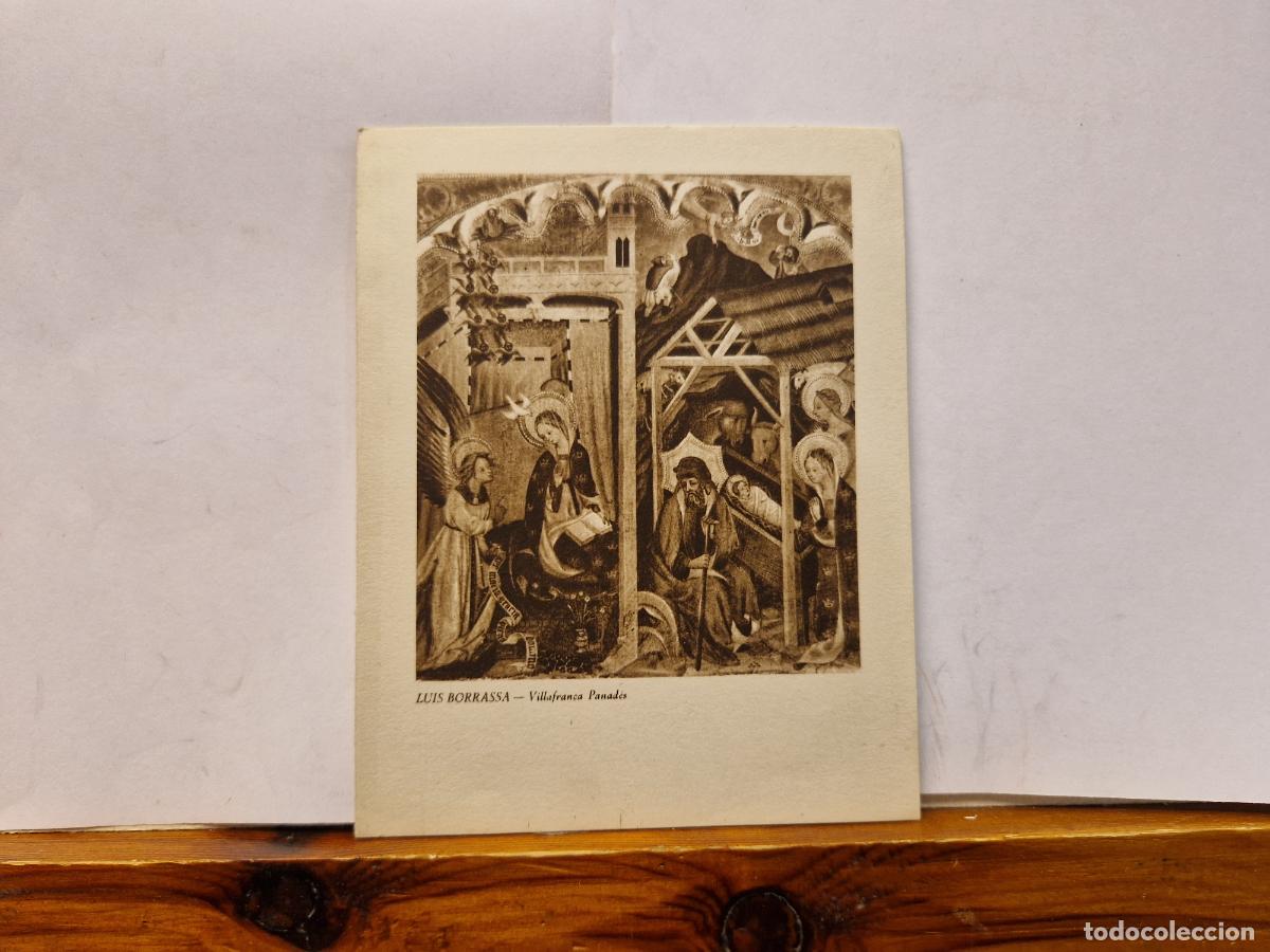 Libros: BONITA POSTAL CIRCULADA. DIPTICO. FELIZ NAVIDAD Y PROSPERO A&Ntilde;O NUEVO. LLUIS BORRASSA. 1956