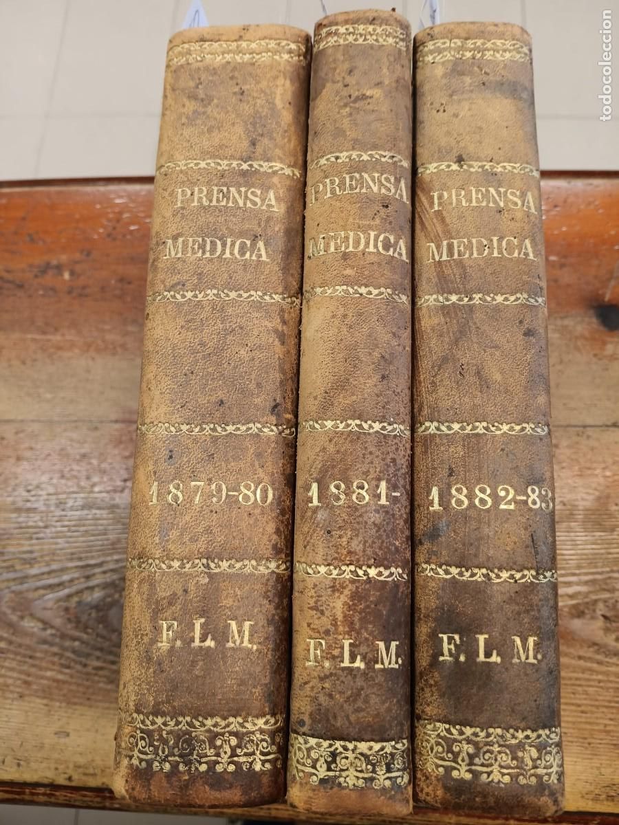 Libros: La Prensa M&eacute;dica de Granada 1879-1883. 3 tomos. 82 n&uacute;meros. Colecci&oacute;n completa.