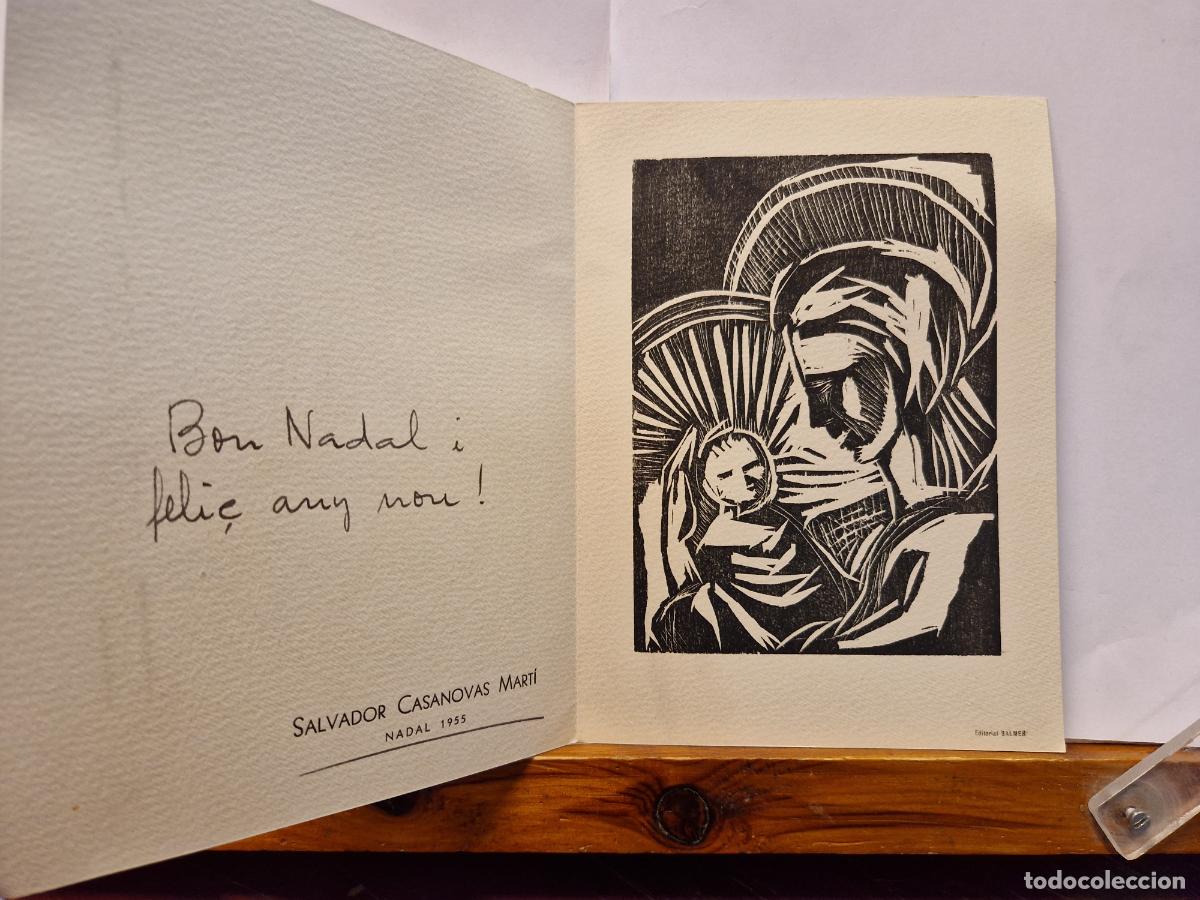 Libros: BONITA POSTAL CIRCULADA. DIPTICO. FELIZ NAVIDAD Y PROSPERO A&Ntilde;O NUEVO. SALVADOR CASA NOVASMARTI. 1955