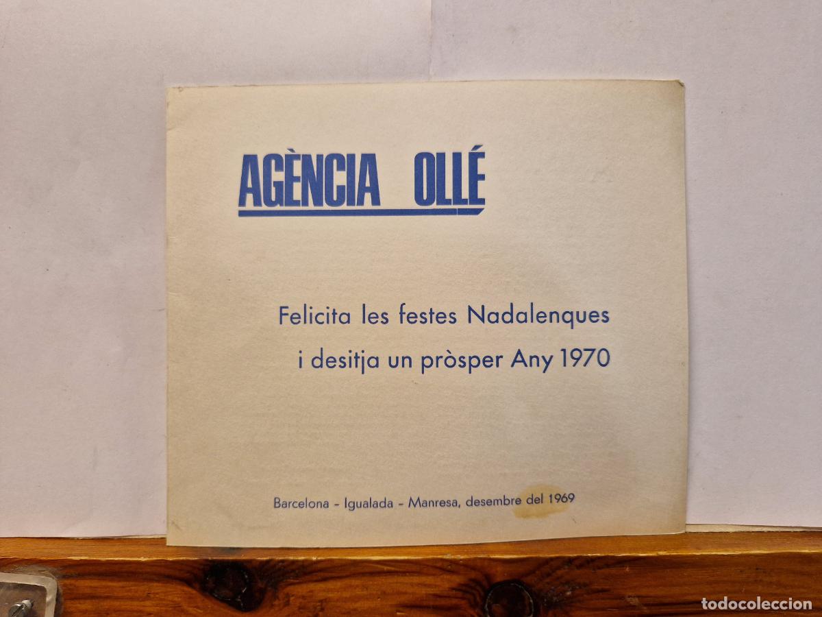 B&uuml;cher: BONITA POSTAL CIRCULADA. DIPTICO. FELIZ NAVIDAD Y PROSPERO A&Ntilde;O NUEVO. AGENCIA OLLE. 1970