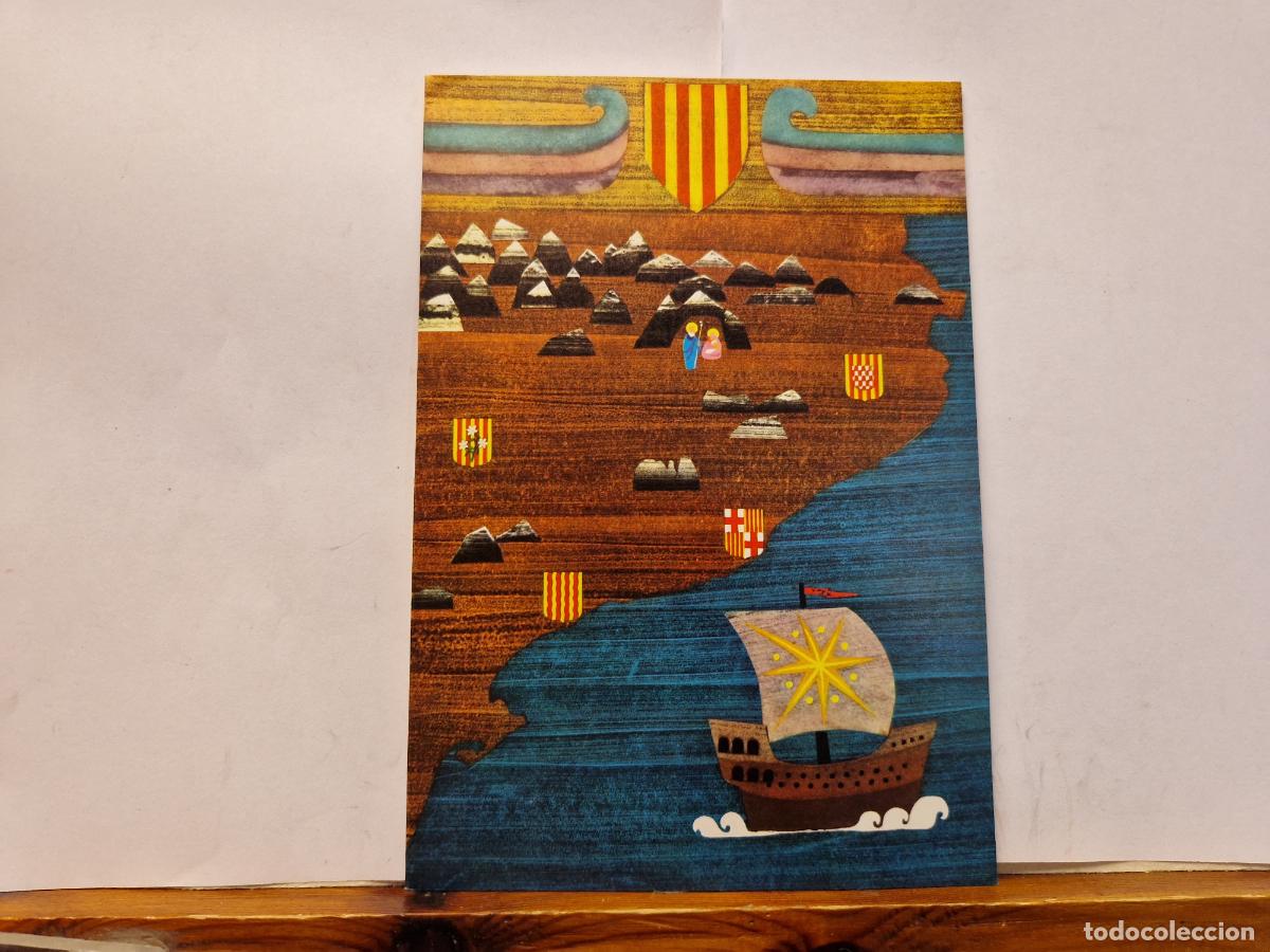 Libri di seconda mano: BONITA POSTAL CIRCULADA. DIPTICO. FELIZ NAVIDAD Y PROSPERO A&Ntilde;O NUEVO. ZONA RESIDENCIAL. CALAFAT