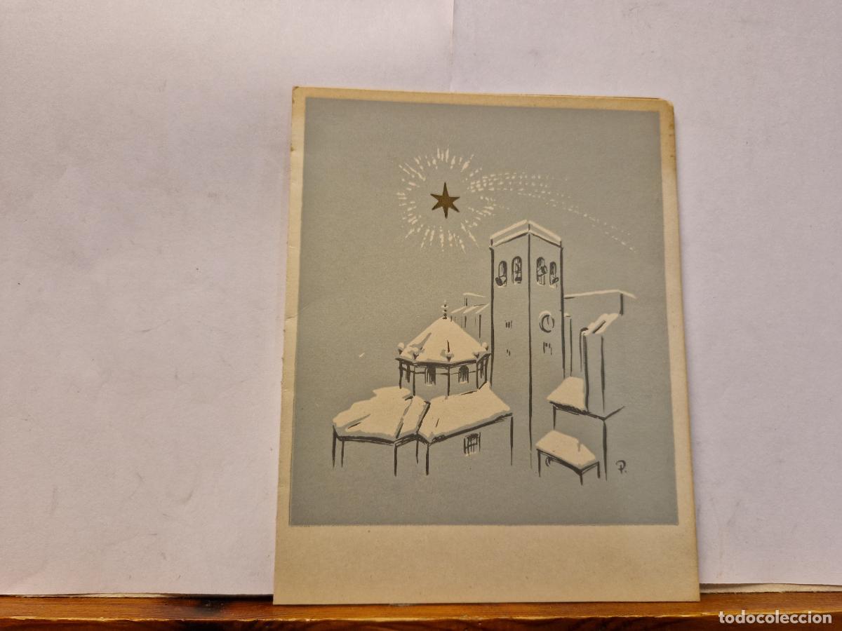 Libri di seconda mano: BONITA POSTAL CIRCULADA. DIPTICO. FELIZ NAVIDAD Y PROSPERO A&Ntilde;O NUEVO. 18-12-1957