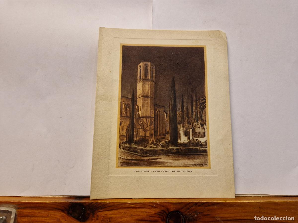B&uuml;cher: BONITA POSTAL CIRCULADA. DIPTICO. FELIZ NAVIDAD Y PROSPERO A&Ntilde;O NUEVO. CAMPANARIO DE PEDRALBES