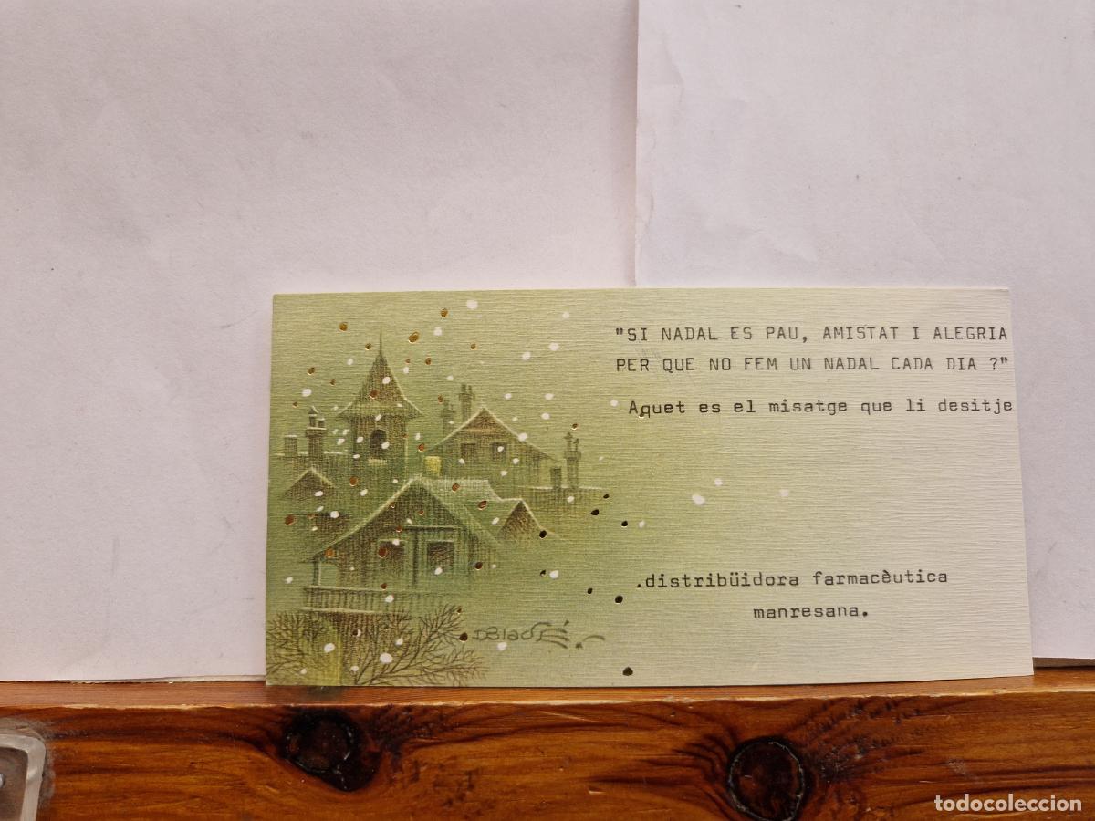 Libros: BONITA POSTAL. CIRCULADA. FELIZ NAVIDAD Y PROSPERO A&Ntilde;O NUEVO. DISTRIBUIDORA FRAMACEUTICA MANRESA.