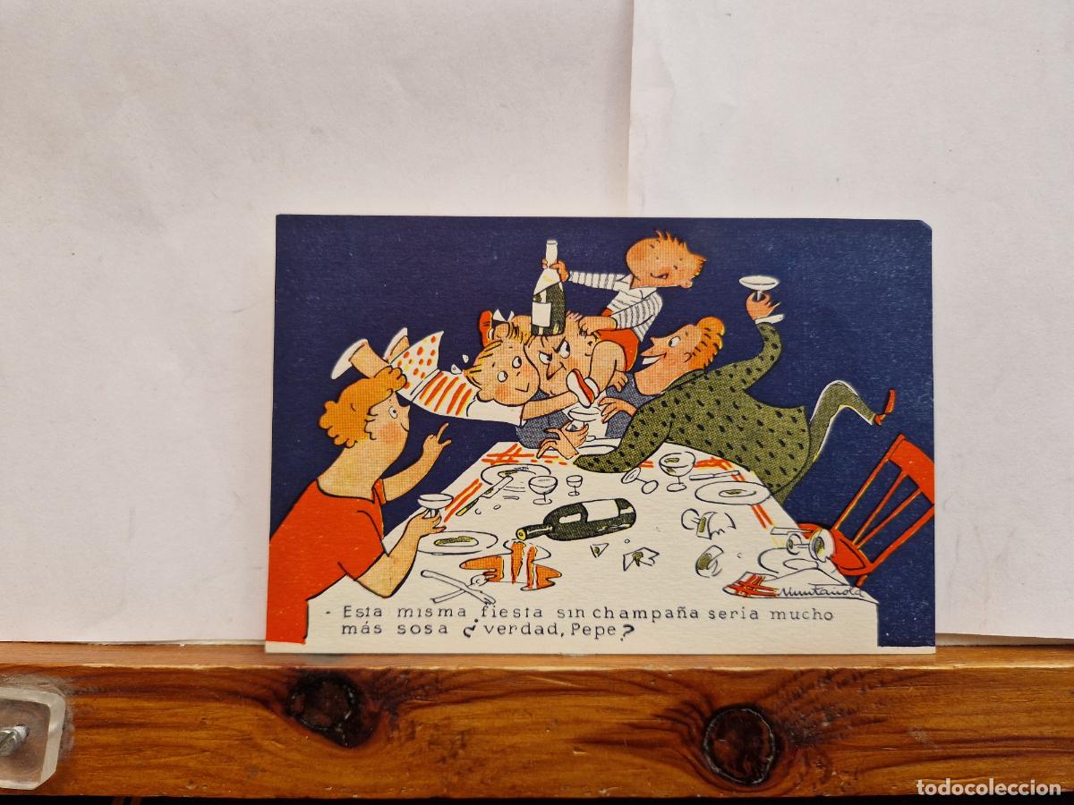 Libros: BONITA POSTAL. CIRCULADA. FELIZ NAVIDAD Y PROSPERO A&Ntilde;O NUEVO. CHAMPA&Ntilde;A CASTELLBLANCH.