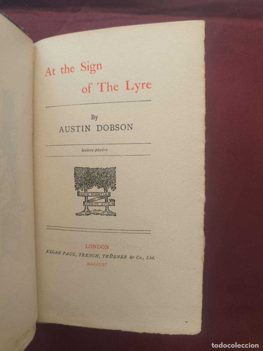 Libros: At the Sign of the Lyre - Austin Dobson