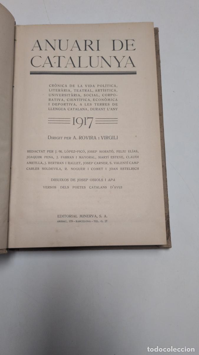 Libros: Anuari de Catalunya 1917 - - Foto 3