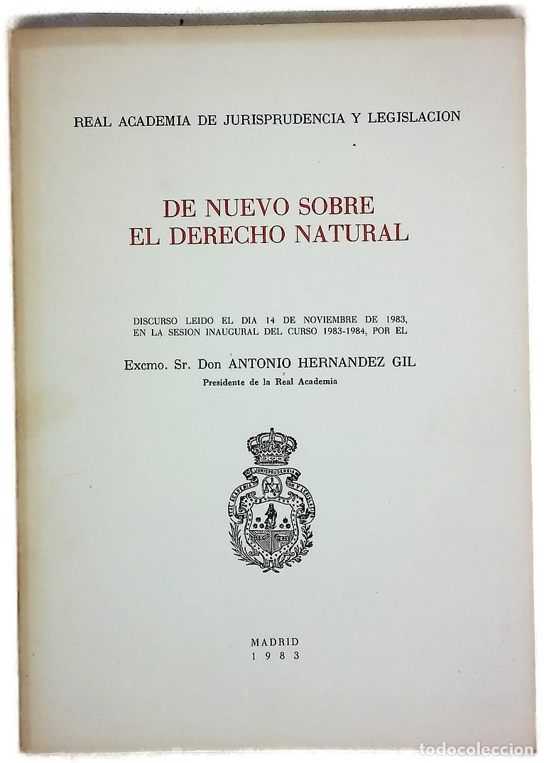 Livres: De nuevo sobre el derecho natural discurso
