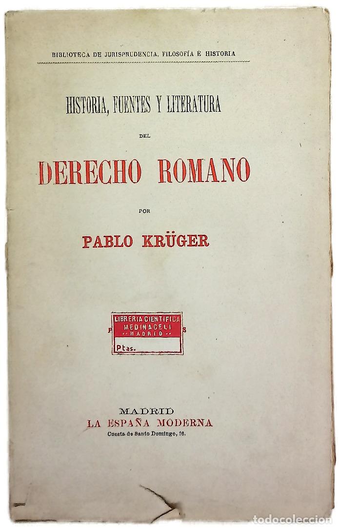 Libros: Historia, fuentes y literatura del derecho romano