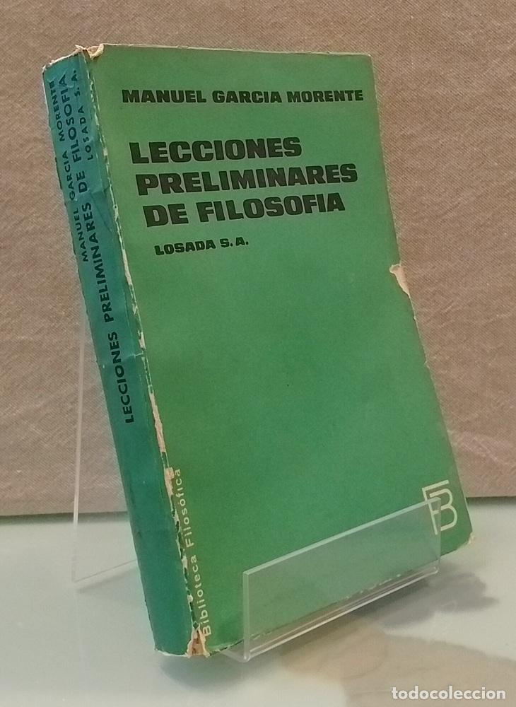 Libros: Lecciones preliminares de filosof&iacute;a - Manuel Garc&iacute;a Morente