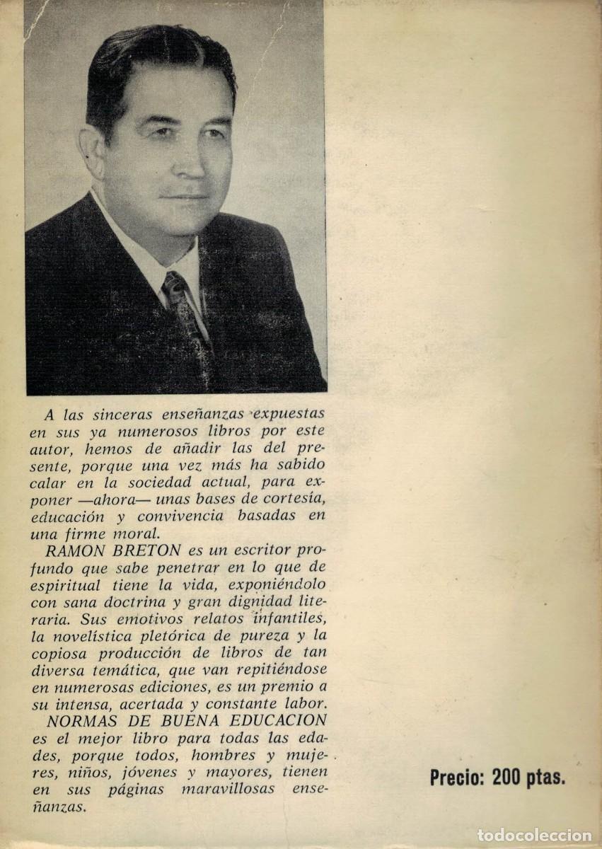 Libros: Ram&oacute;n Bret&oacute;n, Normas de buena educaci&oacute;n / Dedicatoria aut&oacute;grafa del autor - Foto 2