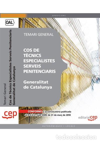 Libros: Cos de T&eacute;cnics Especialistes Serveis Penitenciaris Generalitat Cata- 9788499377964