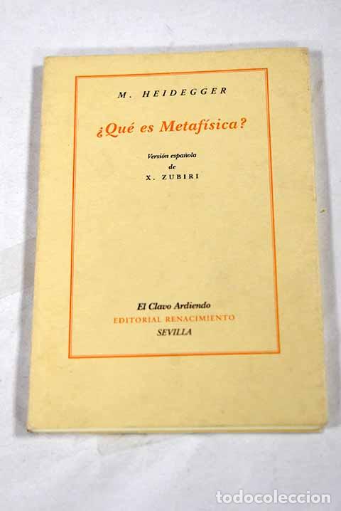 Libros: &iquest;Qu&eacute; es metaf&iacute;sica?: Heidegger, Martin.- Heidegger, Martin - Foto 1