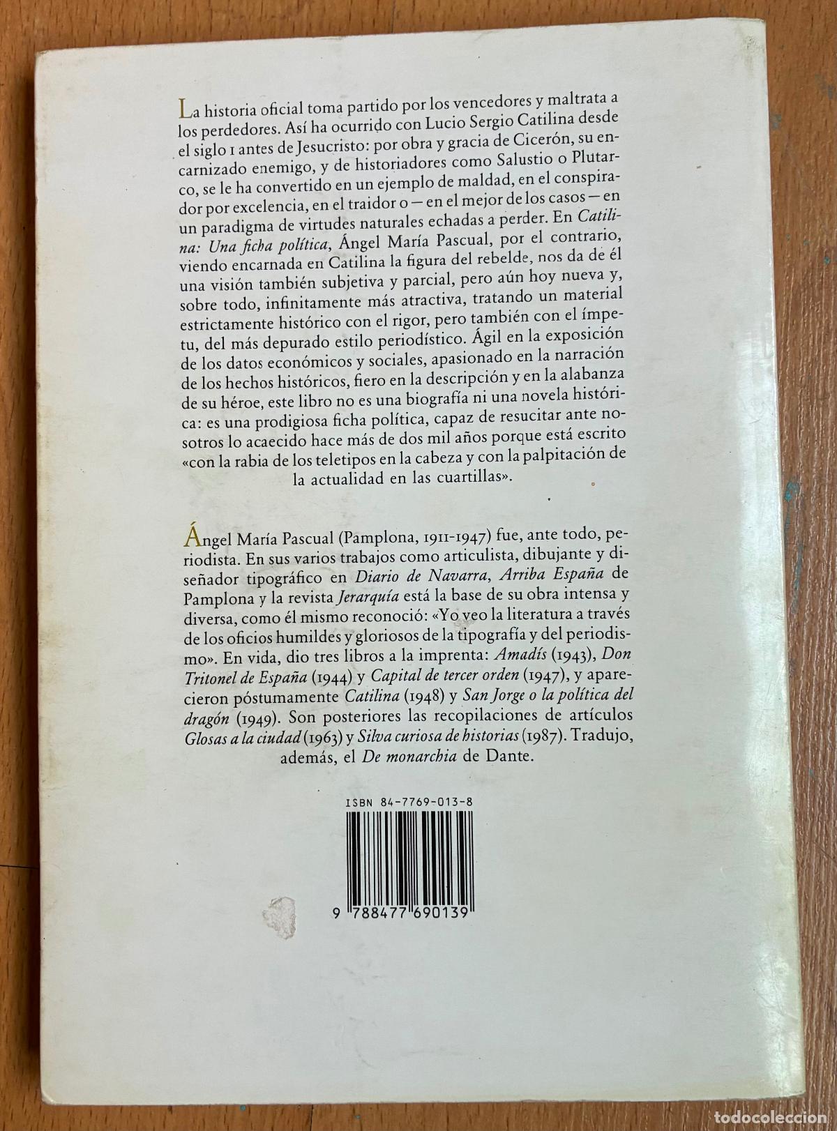 Libros: CATILINA, Angel Maria Pascual - Foto 2