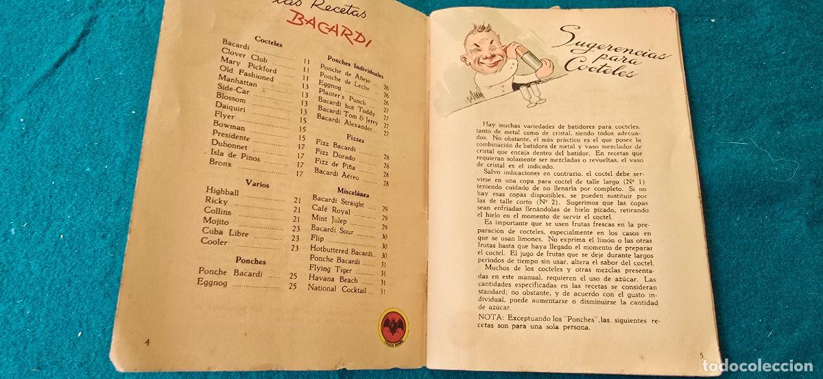 Libros: MANUAL DE RECETAS DE COCTELES BACARDI (CUBA) - Foto 3