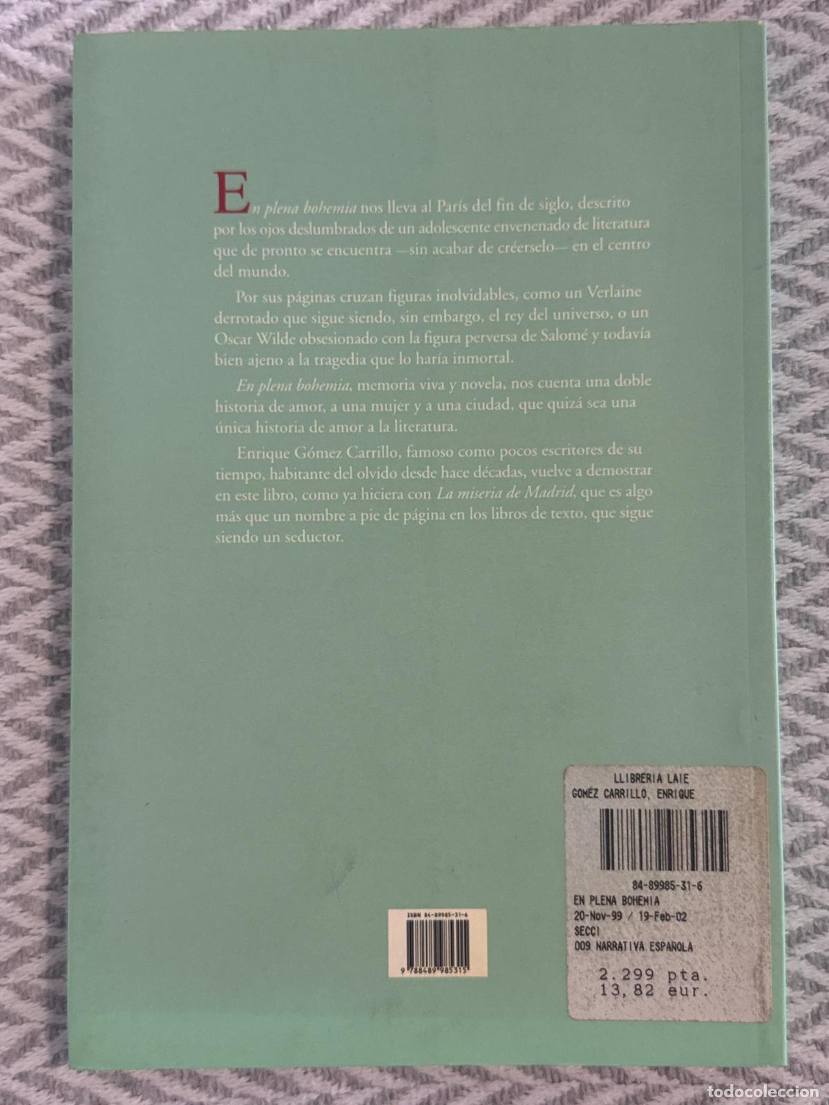 Libros: En plena bohemia - Enrique G&oacute;mez Carrillo - Foto 3