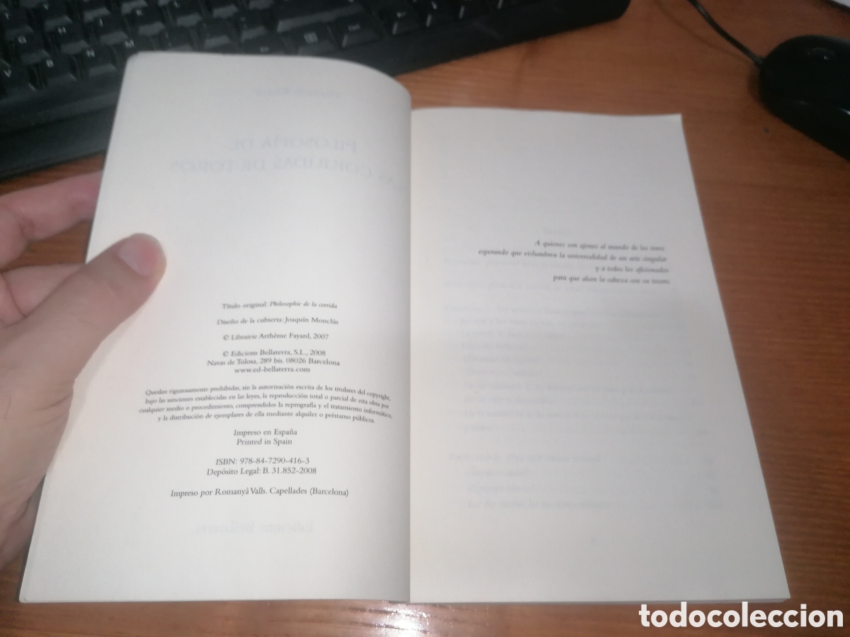 Libros: Libro: FILOSOF&Iacute;A DE LAS CORRIDAS DE TOROS Francis Wolff - Foto 3