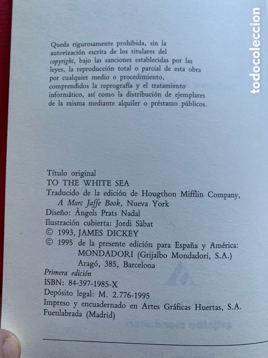 Libros: HACIA EL MAR BLANCO - Dickey. James - Foto 6
