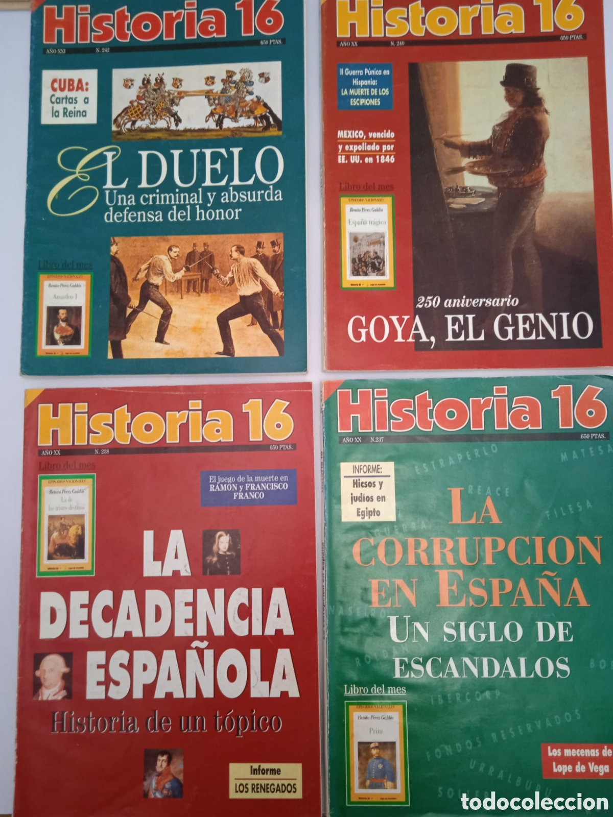 Libros: Lote de cuatro revistas Historia 16
