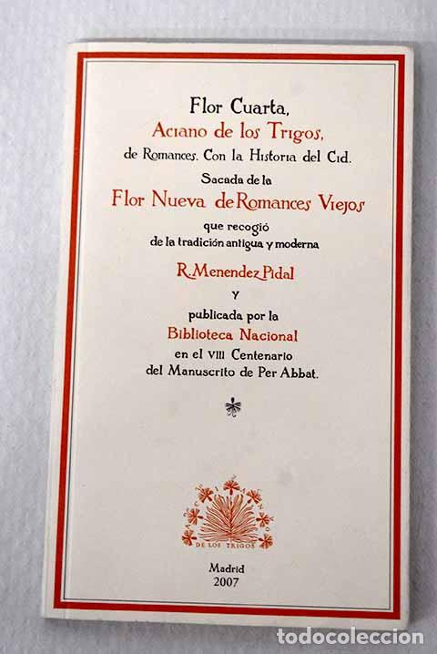 books: Flor cuarta, aciano de los trigos, de romances, con la Historia del Cid