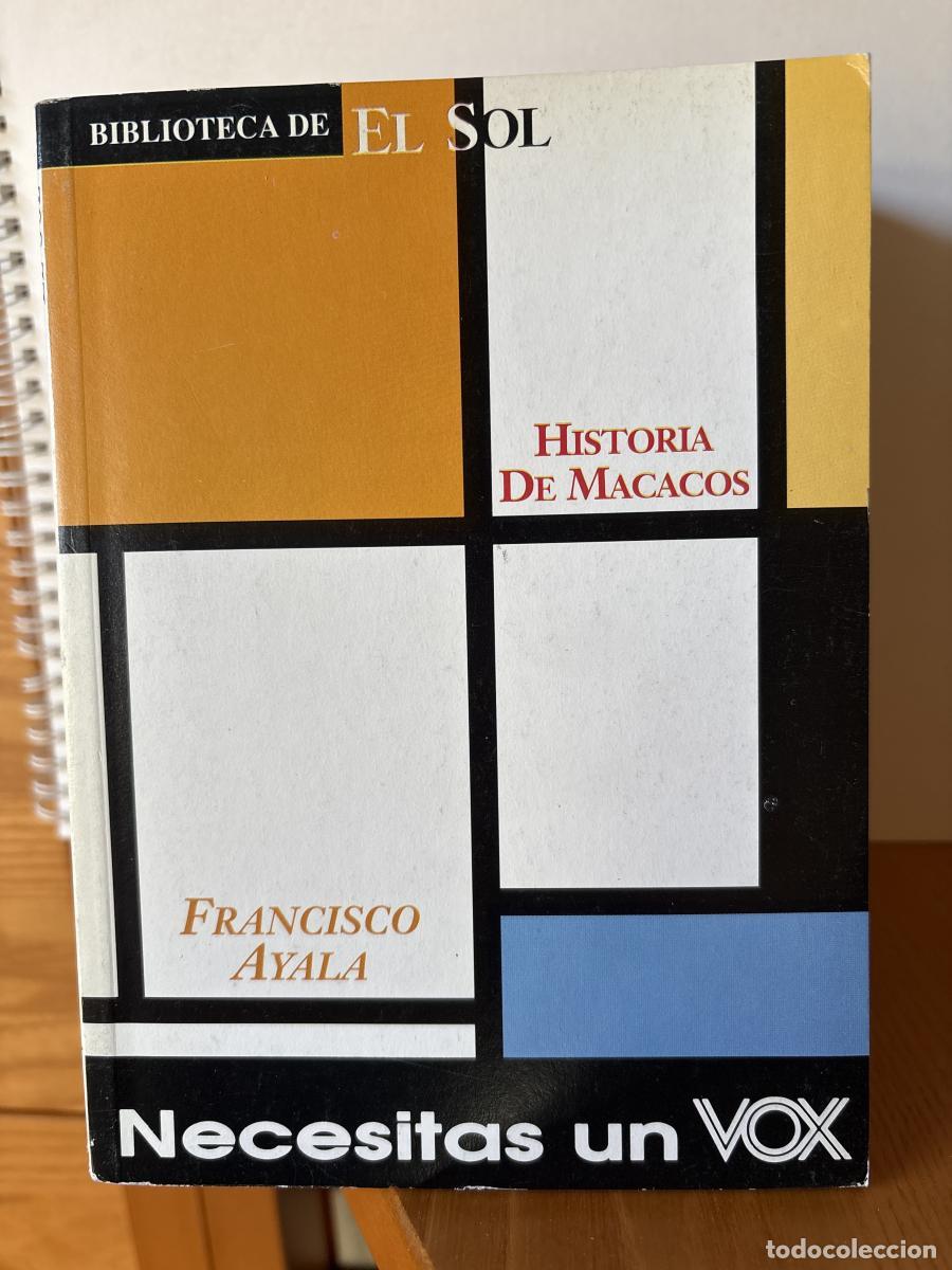 B&uuml;cher: HISTORIA DE MACACOS. COLECCION BIBLIOTECA DE EL SOL N&ordm; 24 - FRANCISCO AYALA TDK309