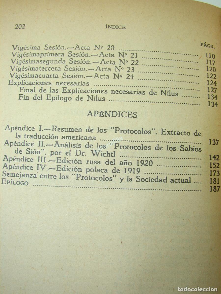 Libros: LIBRO. LOS PROTOCOLOS DE LOS SABIOS DE SION 1960 -POLITICA - Foto 4