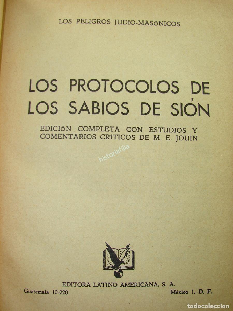 Libros: LIBRO. LOS PROTOCOLOS DE LOS SABIOS DE SION 1960 -POLITICA - Foto 7