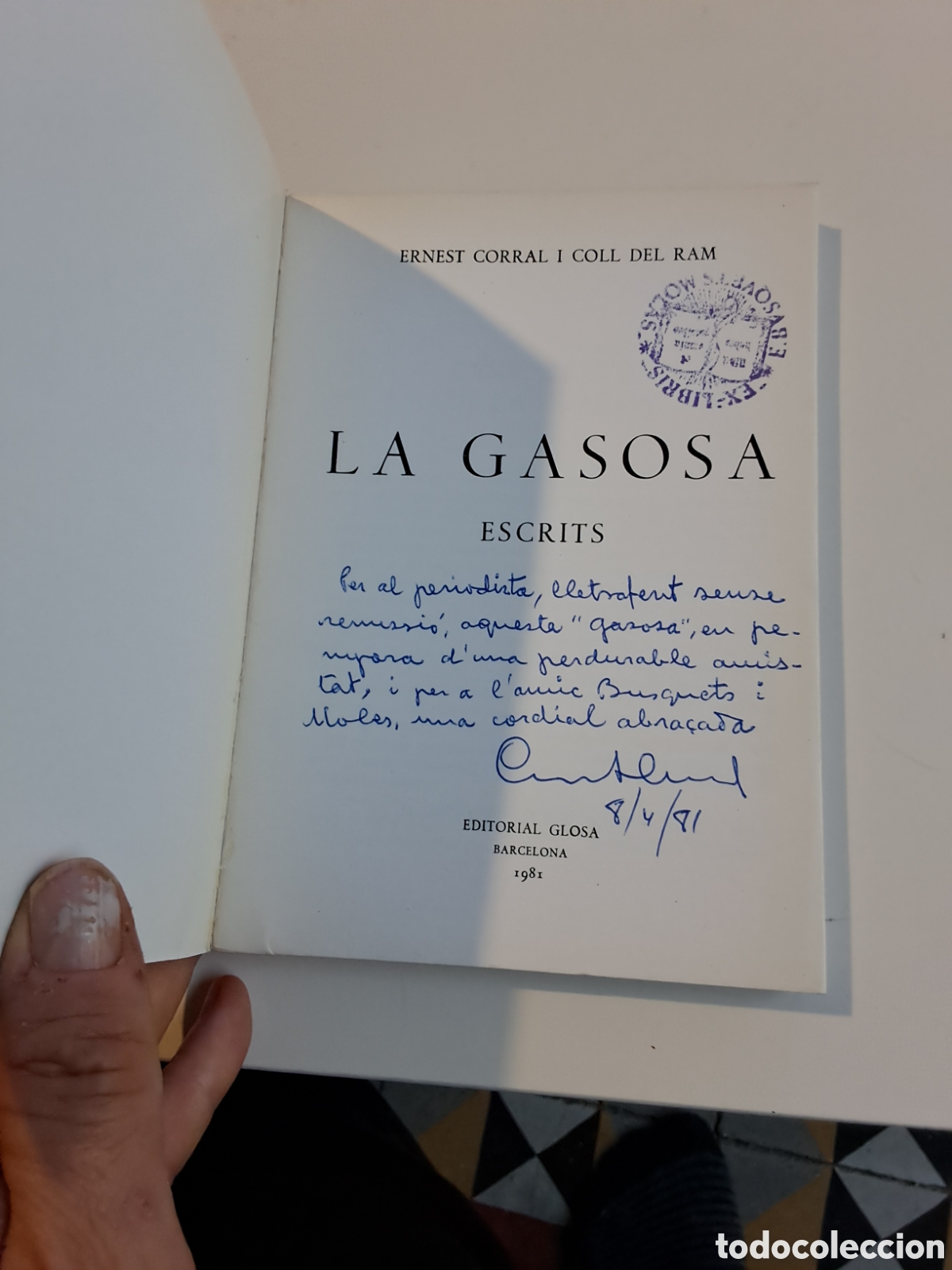 Libros: LA GASOSA. Ernest Corral i Coll del ram - Foto 3