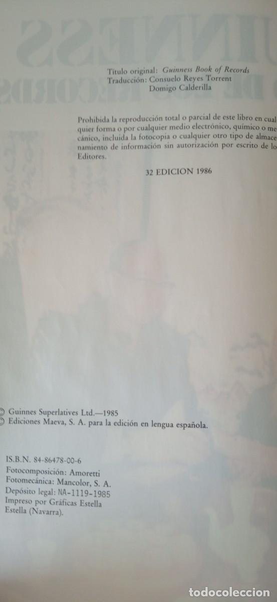 Libros: Libro Guiness de los records 1985 - Foto 3