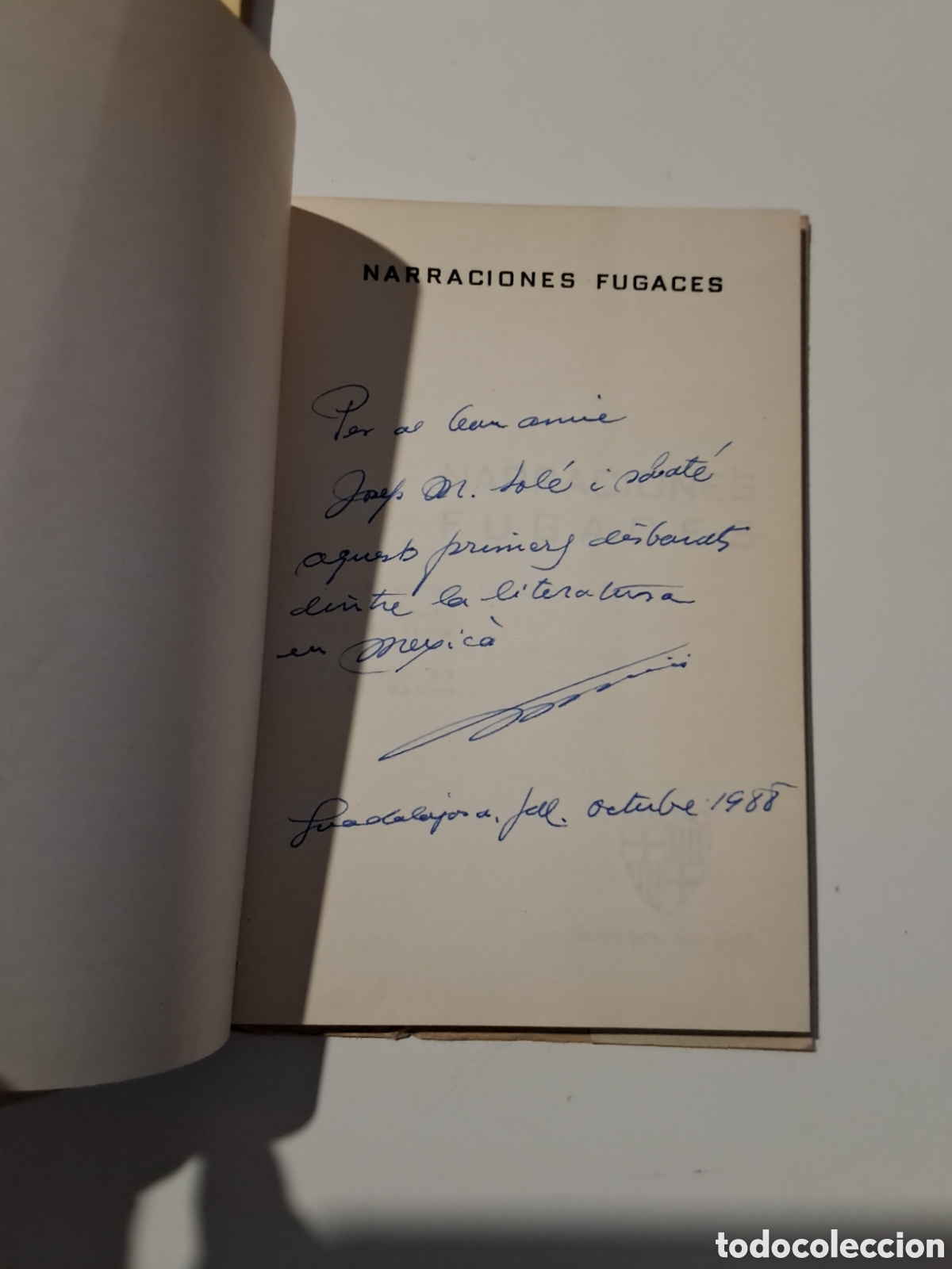 Libros: NARRACIONES FUGACES. J. M. Muri&agrave; - Foto 3