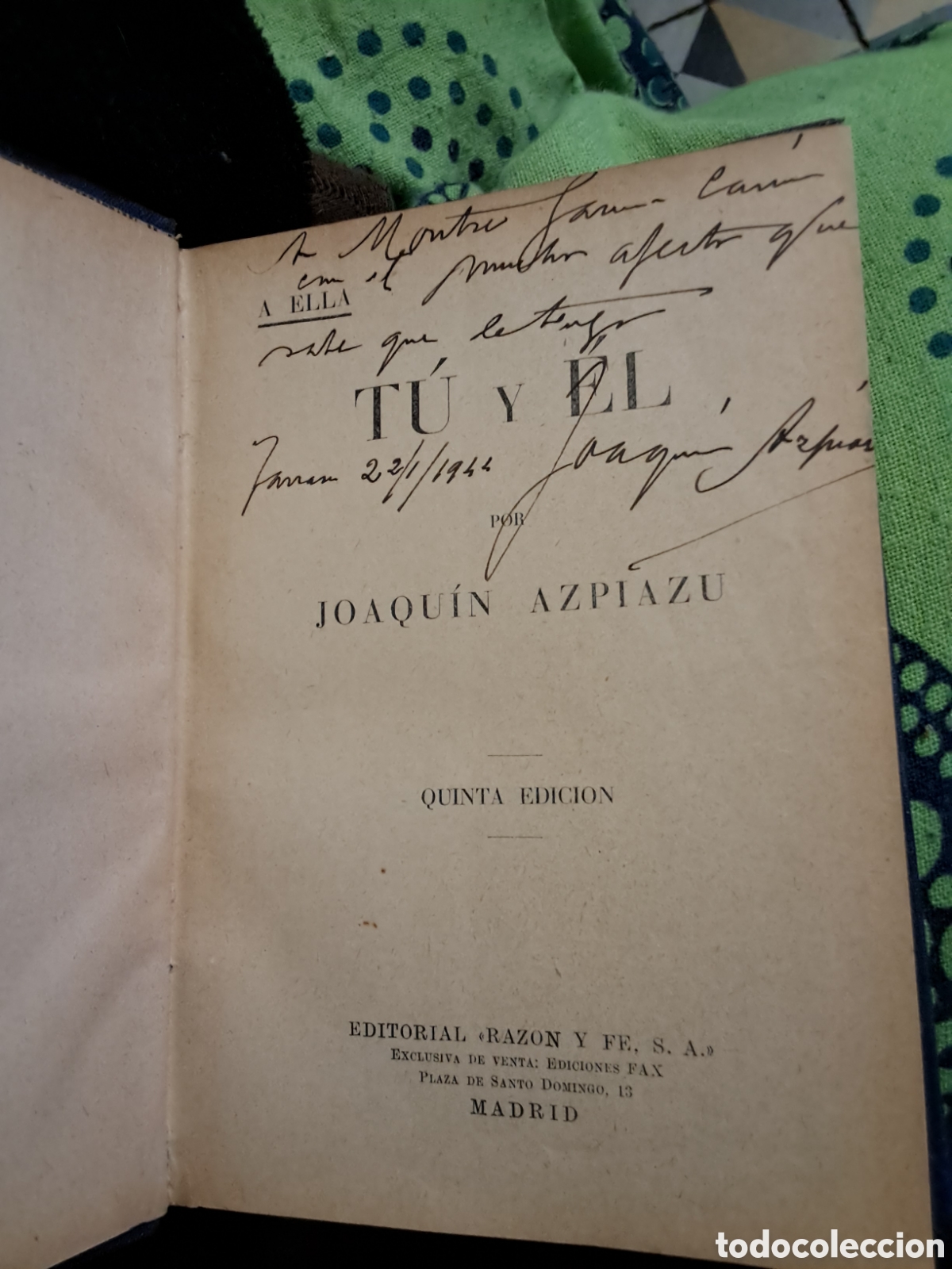 Libros: TU Y EL. Joaqu&iacute;n Azpizu.