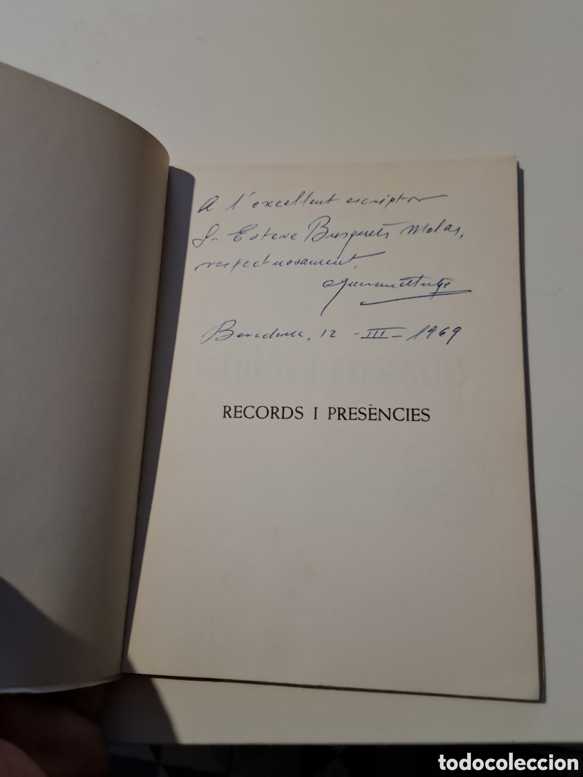 Libros: RECORDS I PRES&Egrave;NCIES. Poemes. Guerau Mutg&eacute;