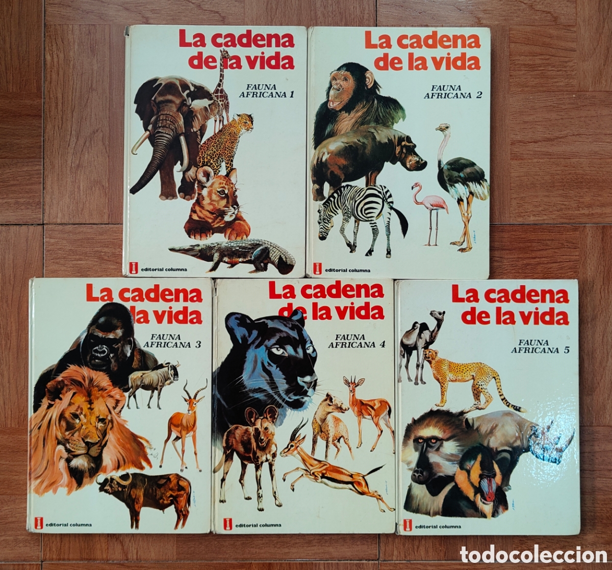 Libros: La Cadena de la Vida: Fauna Africana � 5 Vol&uacute;menes (1 al 5) � Columna - VV. AA.