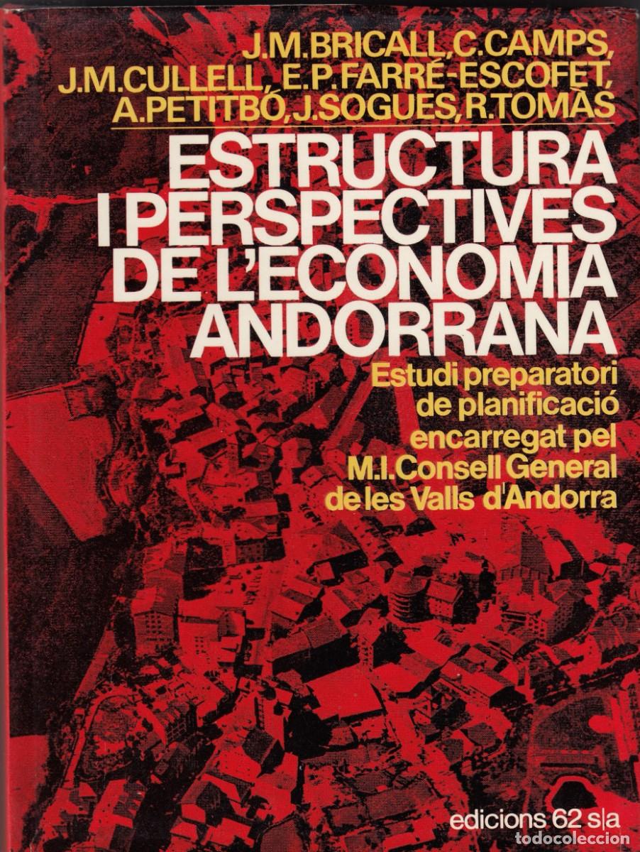Libros: ESTRUCTURA I PERSPECTIVES DE L&acute;ECONOMIA ANDORRANA. AEG - Foto 1