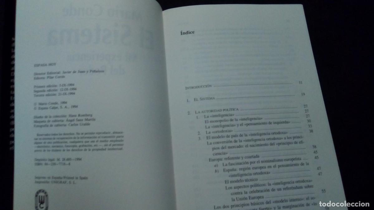 Libros: El sistema. Mi experiencia del Poder - Mario Conde -LIBRO COMO NUEVO - Foto 3