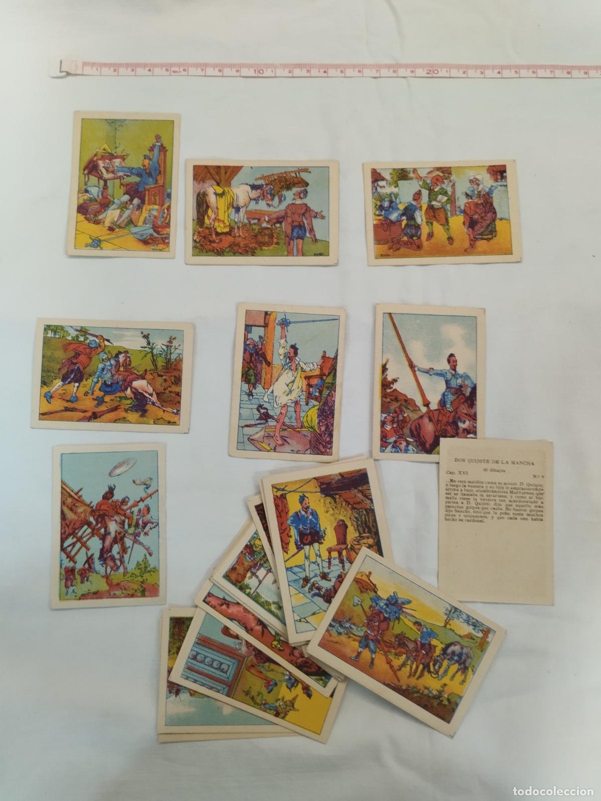 books: CROMOS ANTIGUOS: DON QUIJOTE 40 DIBUJOS DE HEROUARD . LOTE DE 32 - CHERI H&Eacute;ROUARD