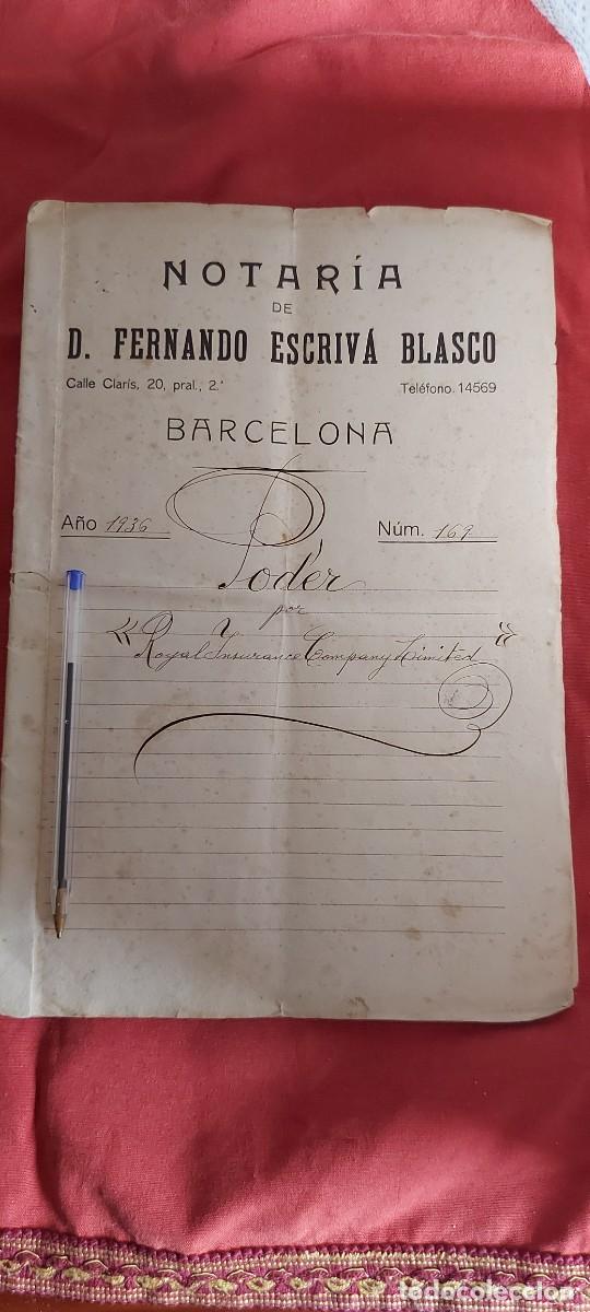 Libros: DOCUMENTO LA ROYAL INSURANCE COMPANY LIMITED, A&Ntilde;O 1936 (( PEDIDOS M&Iacute;NIMOS 10 &euro; ) CAJA N.&ordm; 6
