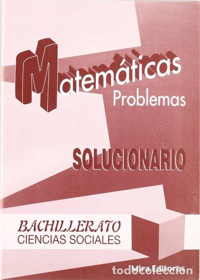Libri di seconda mano: Matem&aacute;ticas: problemas. Bachillerato ciencias sociales. Solucionario- 9788484650263