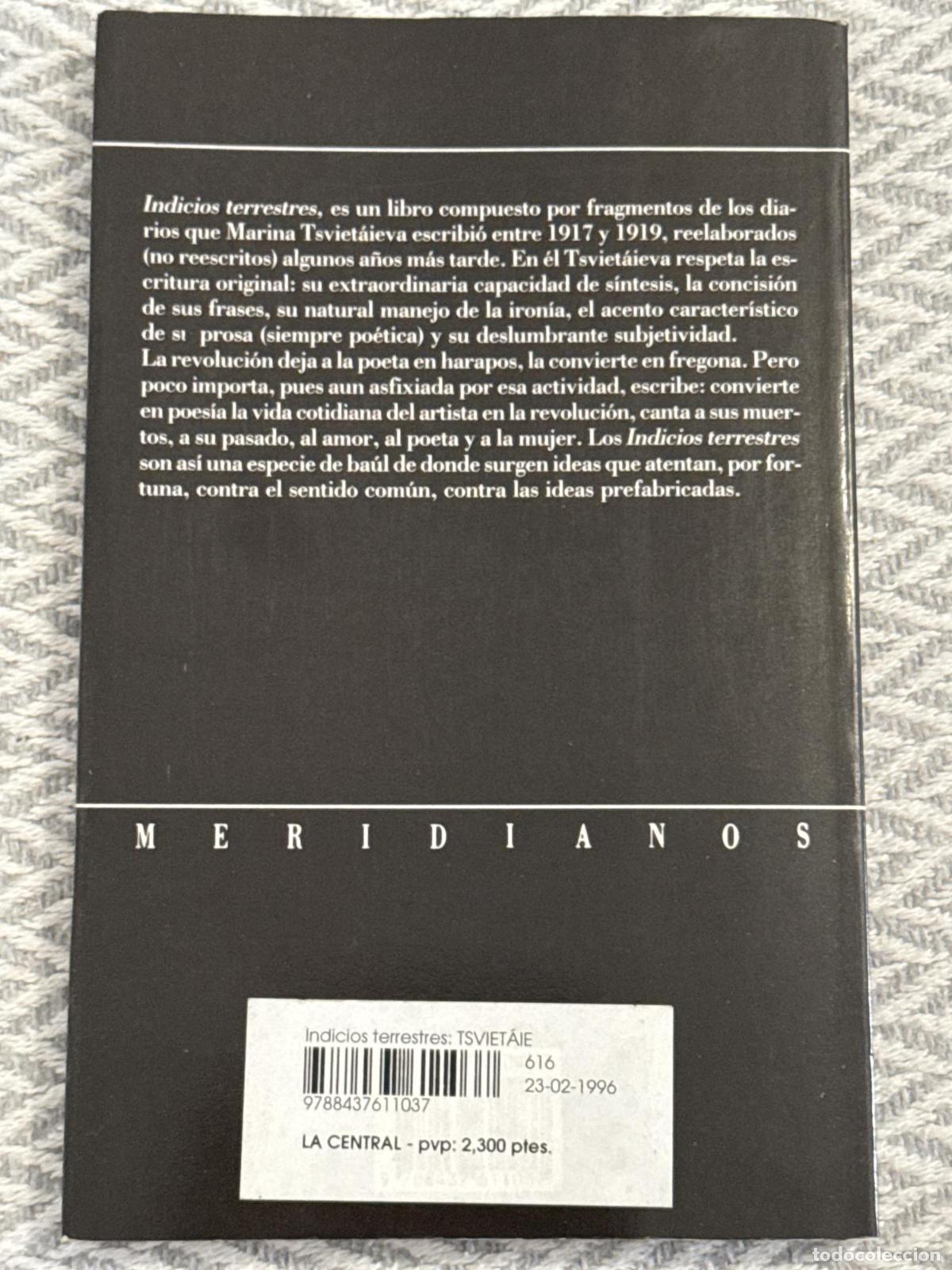 Libros: Indicios terrestres - Marina Tsviet&aacute;ieva - Foto 3