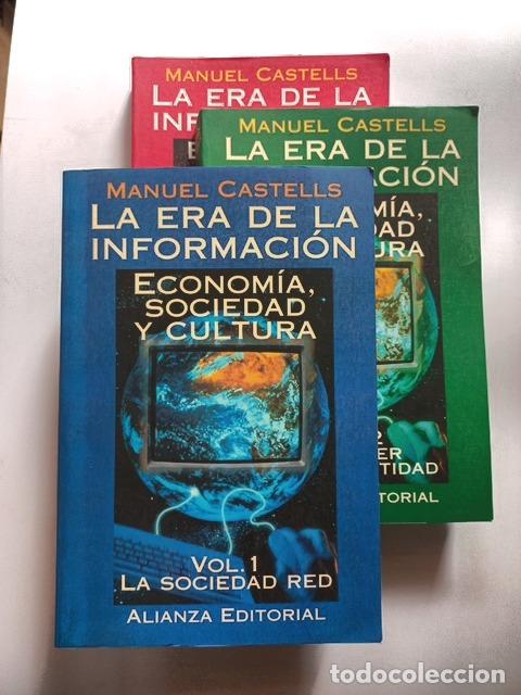 Livres: Manuel Castells - La era de la informaci&oacute;n. Obra completa en 3 tomos. Econom&iacute;a, sociedad y cultura