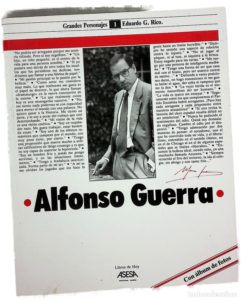 Libros: Alfonso Guerra - Rico, Eduardo G - Foto 1