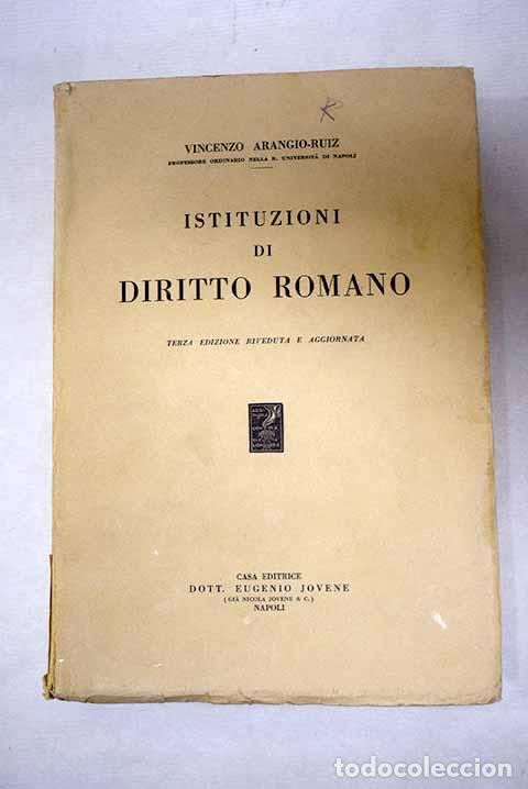 Livres: Istituzioni di Diritto Romano.- Arangio-Ruiz, Vincenzo