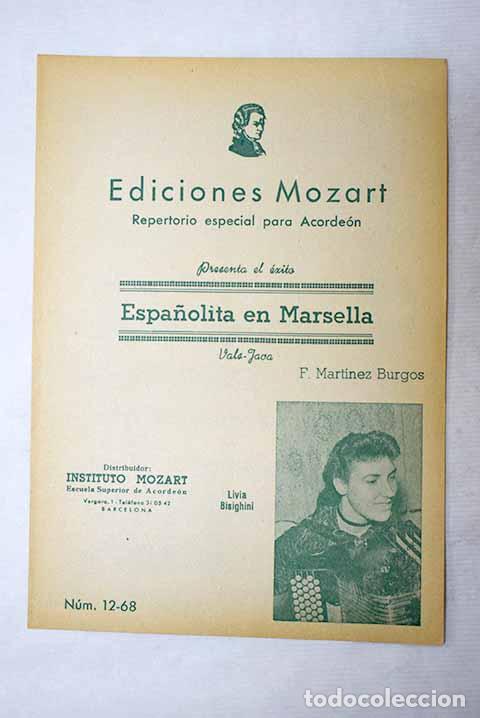 Livres: Espa&ntilde;olita en Marsella.- Mart&iacute;nez Burgos, F.